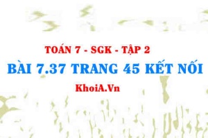 Bài 7.37 trang 45 Toán 7 Kết nối tri thức Tập 2